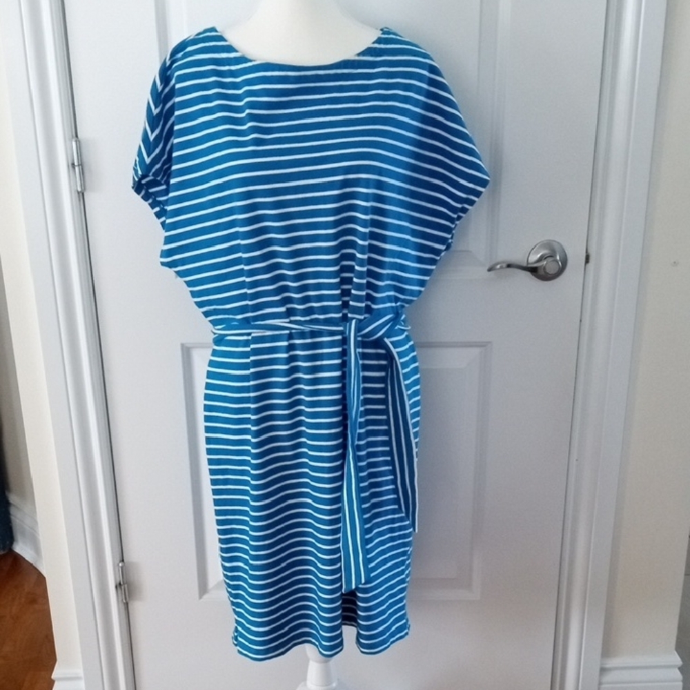 Ralph Lauren Blue and White Striped Dress